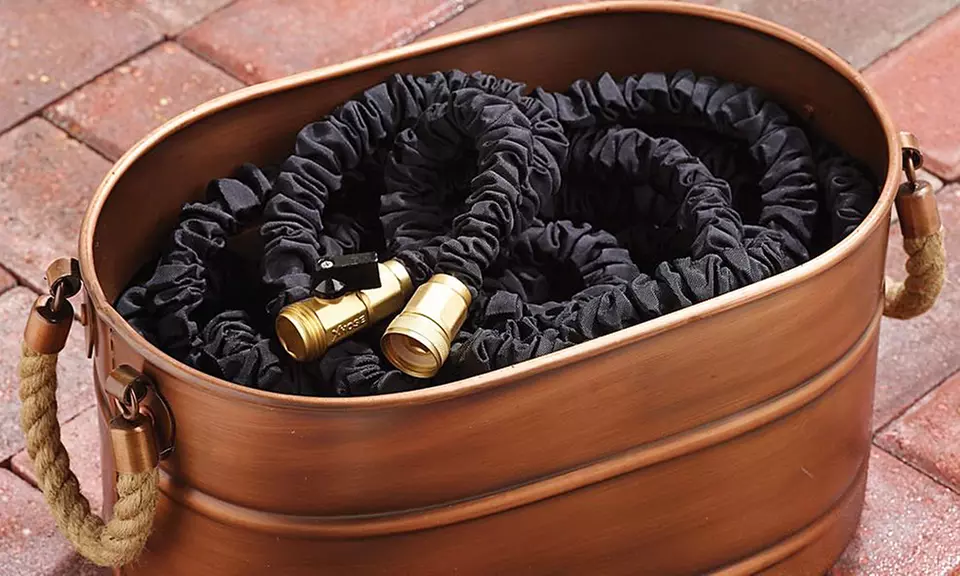 Xhose Pro Expanding 50 Foot Garden Hose with Solid Brass Fittings - Second Medium