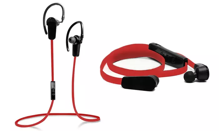 Jarv Nmotion Sport Wireless 4.0 Bluetooth Stereo Earbuds with Inline Mic in Black or Red - Second Medium