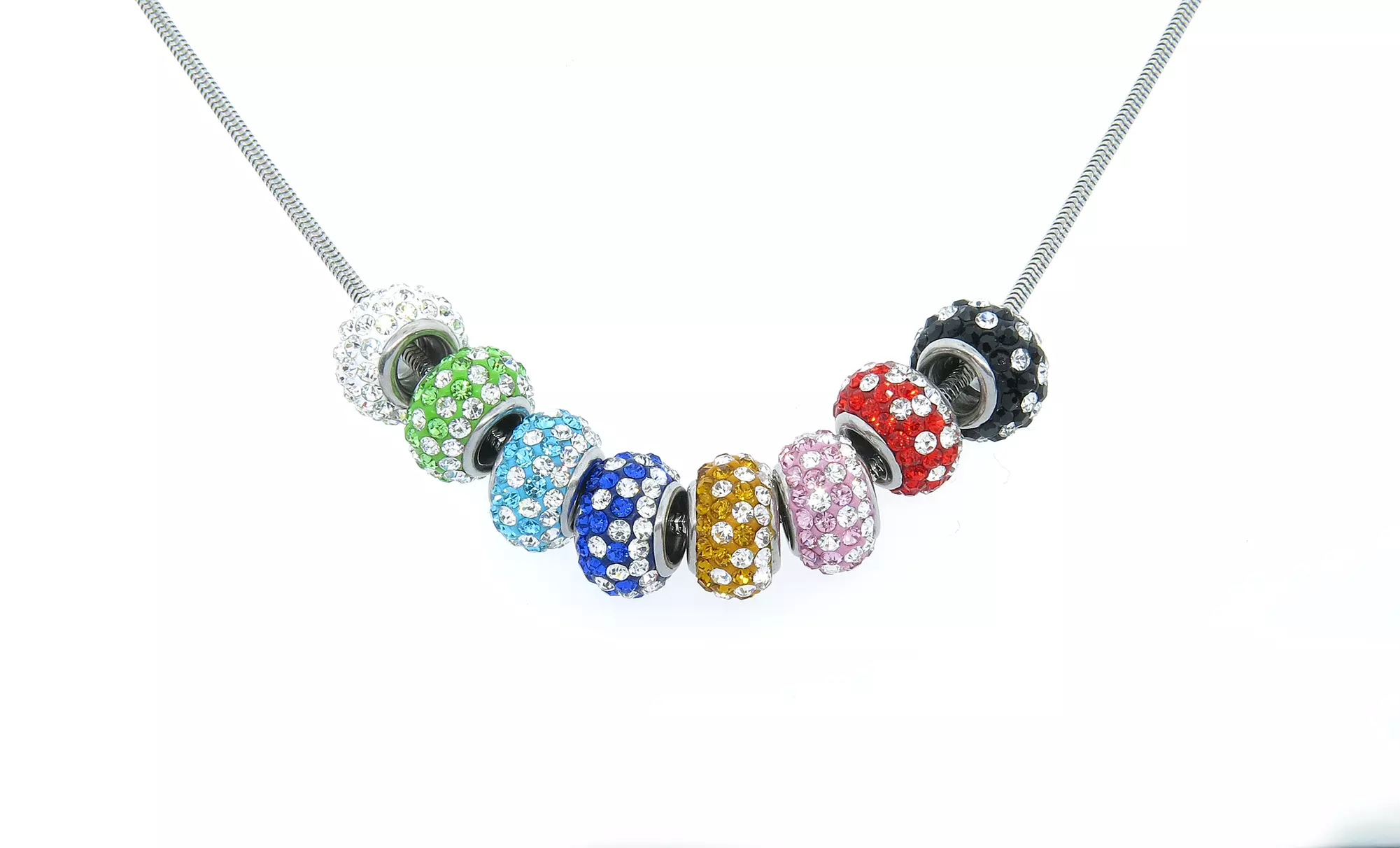 10.00 CTTW Crystal Rondell Bead Necklace with Swarovski Elements - Primary Image