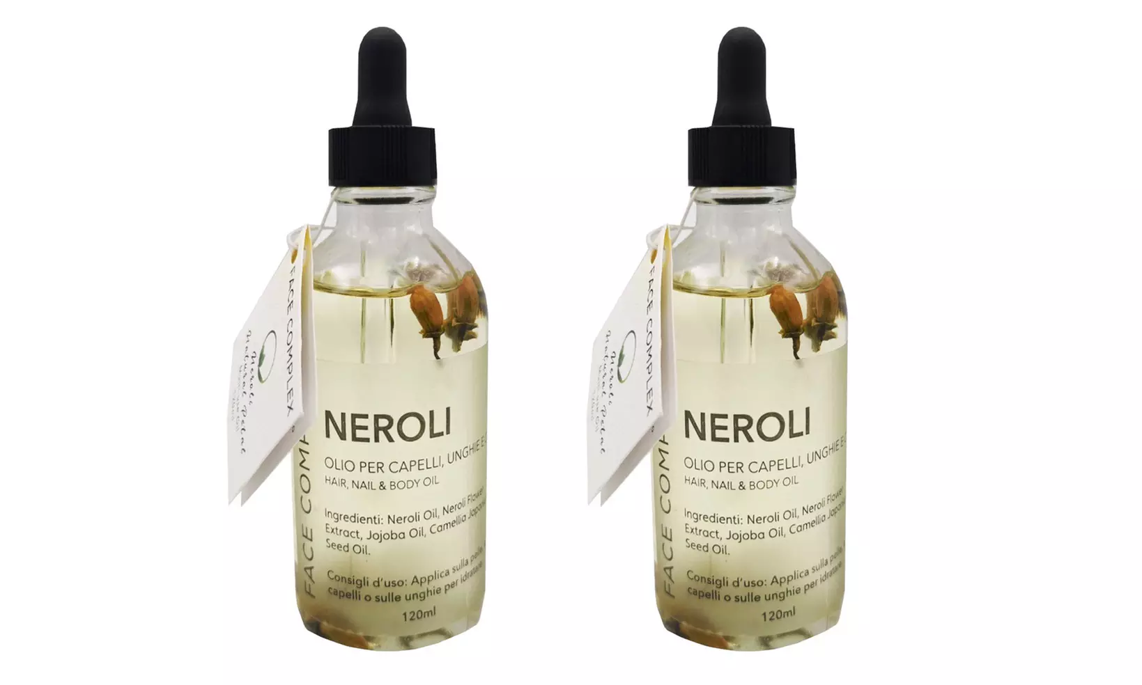 2 oli naturali per capelli, corpo e unghie da 120 ml Face Complex