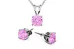 8 CTTW Cubic Zirconia Earring And Necklace Set in Sterling Silver - Second Medium