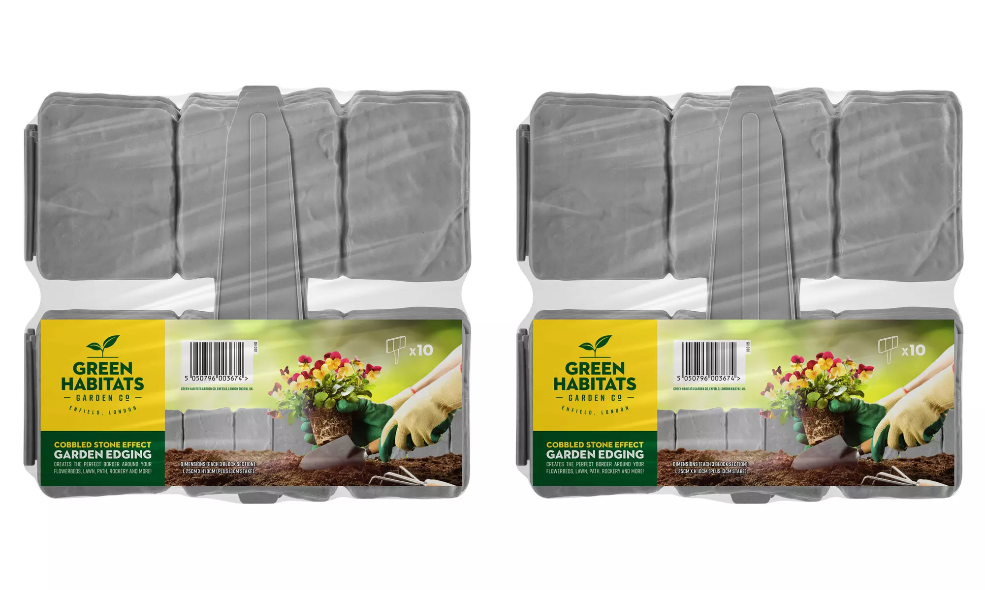 10- or 20-Piece Cobble Stone-Effect Garden Edging Set - Image 4