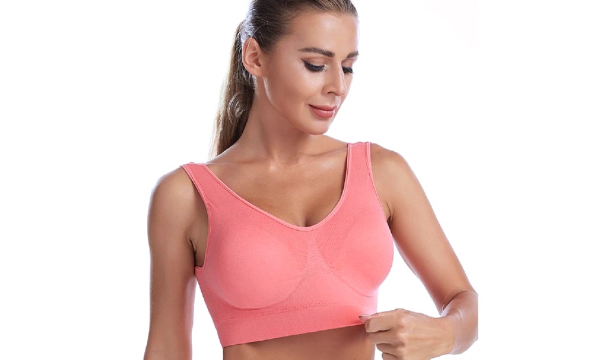 Image 9: Non-Wired Push-Up Sports Bra