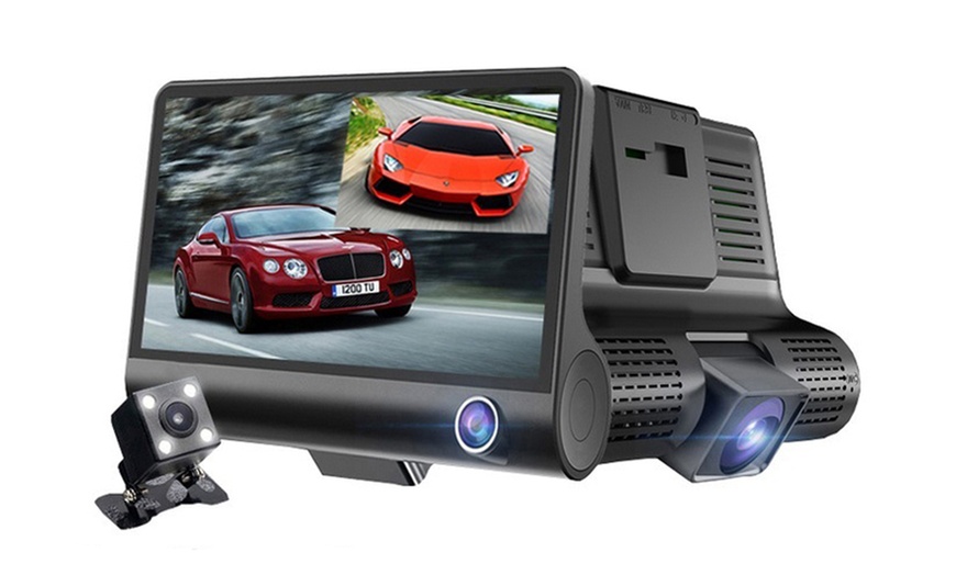 Image 1: Triple Lens DVR Dash Cam