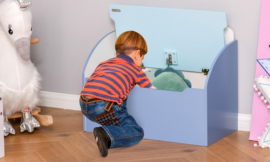 Image 5: HomCom Kids' Storage Bench