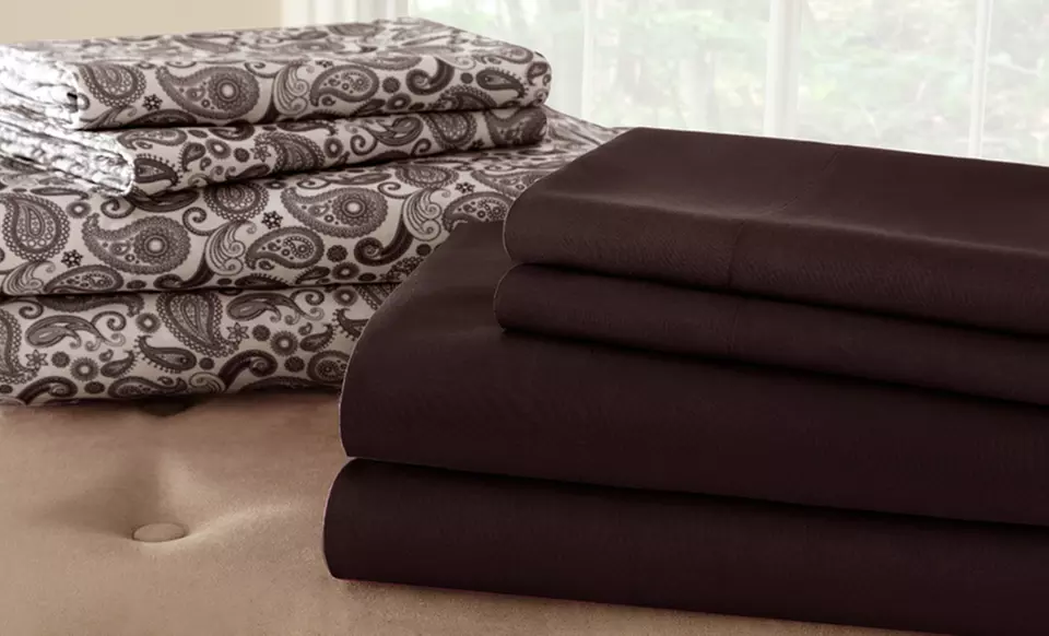 Haight Ashbury Collection 8-Piece Microfiber Sheet Set. Free Returns. - Second Medium