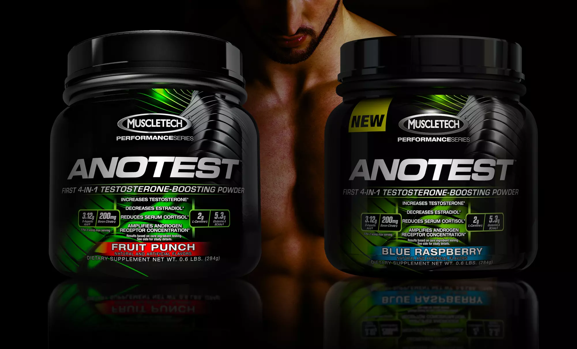 40-Serving Anotest Testosterone-Boosting Powder. Multiple Flavors.  - Primary Image