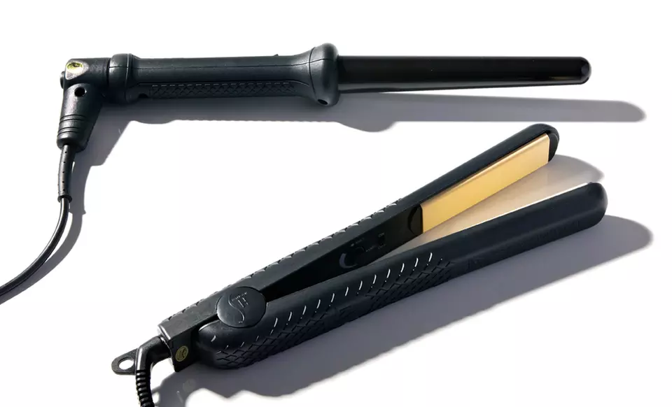 $49.99 for a Herstyler Argan-Oil System with Flatiron, Curler, Hair Mask, and Serum ($400 List Price). Free Shipping. - Second Medium
