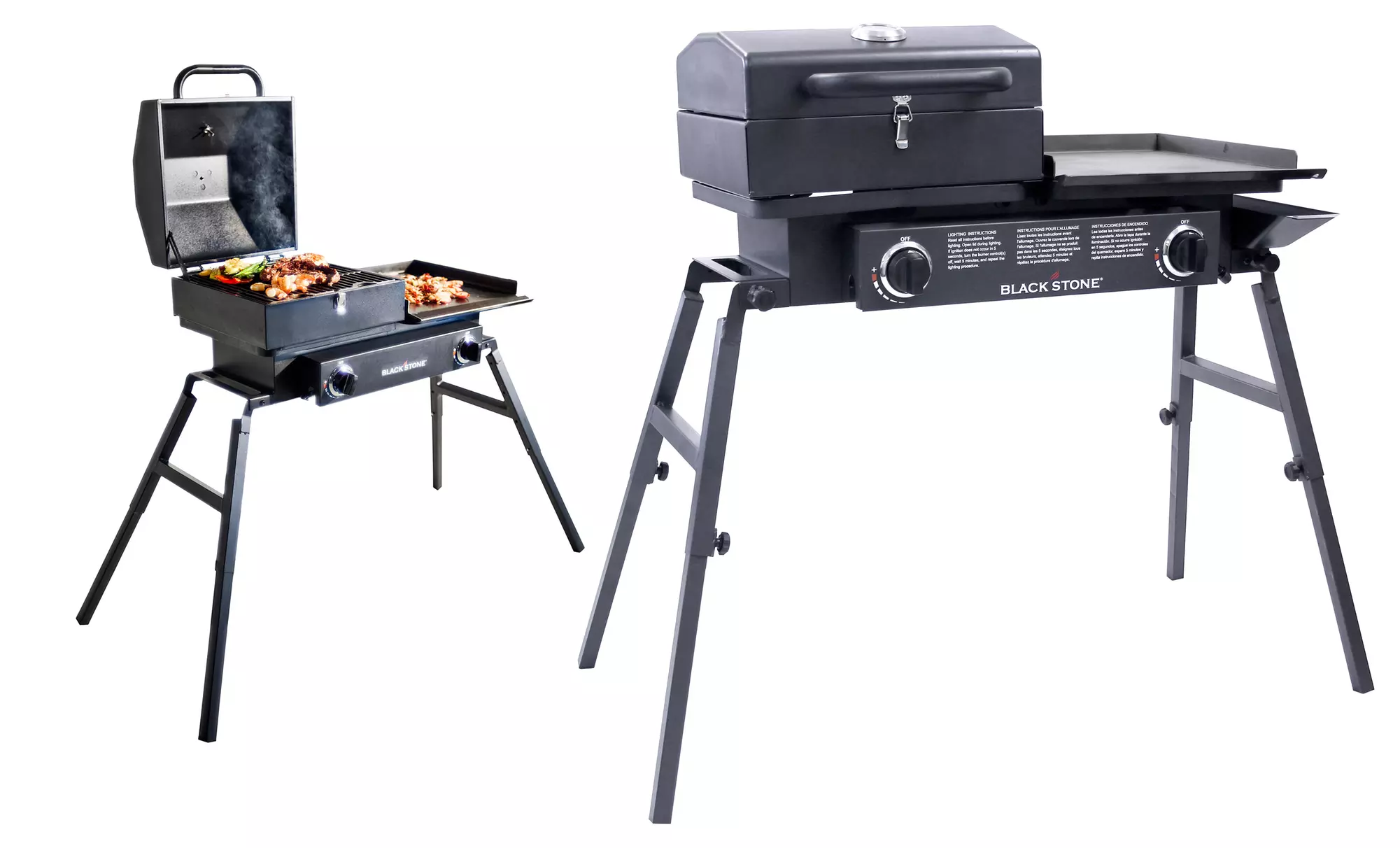 Blackstone Tailgater Grill with Electronic Ignition, Double-Burner Chassis, and Carry Bag. Free Returns. - Second Medium