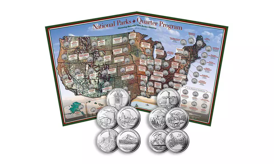 Coins of America National Parks Quarter Program Collector's Edition Map - Primary Image
