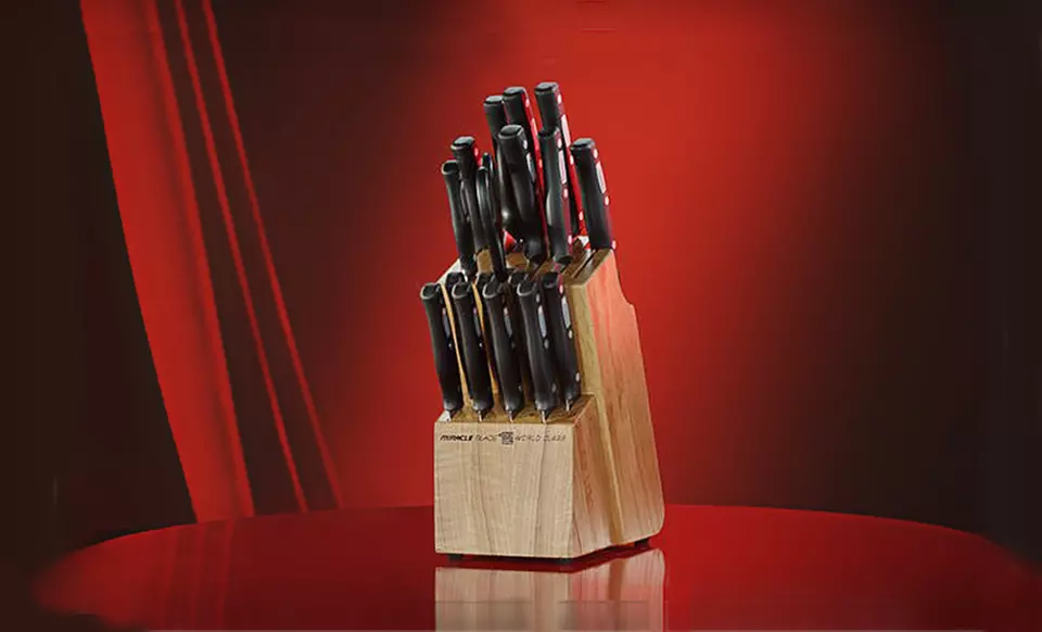 $39.99 for World Class 18-Piece Knife Set with Wood Block ($139.80 List Price). Free Shipping and Returns. - Primary Image