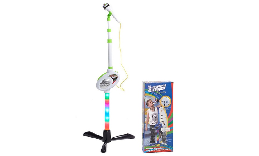 Image 6: Children's Electronic Plug & Play Microphone Light Up Stand