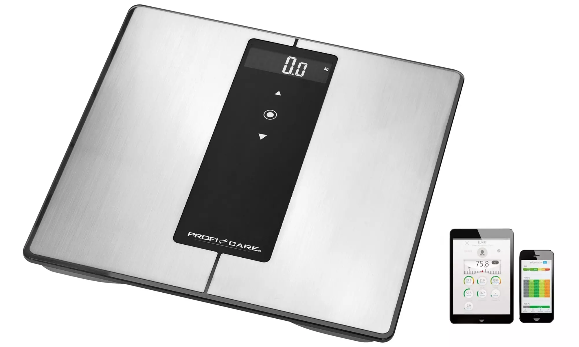 Pèse-personne 9 en 1 ProfiCare avec fonction Bluetooth pour différentes analyses - Primary Image