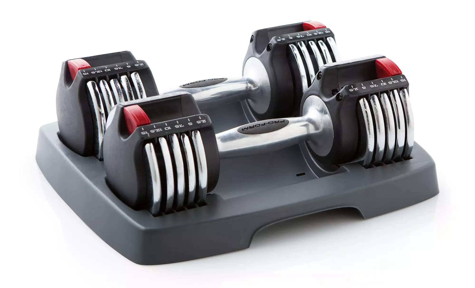 Pair of ProForm Select-a-Weight 15lb. Dumbbells. Free Returns. - Primary Image