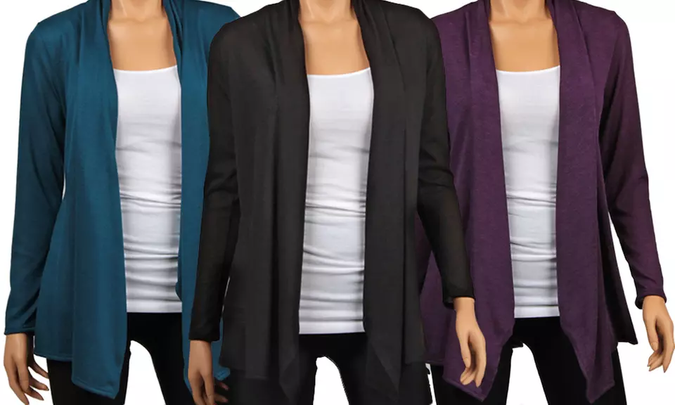 Women's Draped Hacci Cardigan - Primary Image
