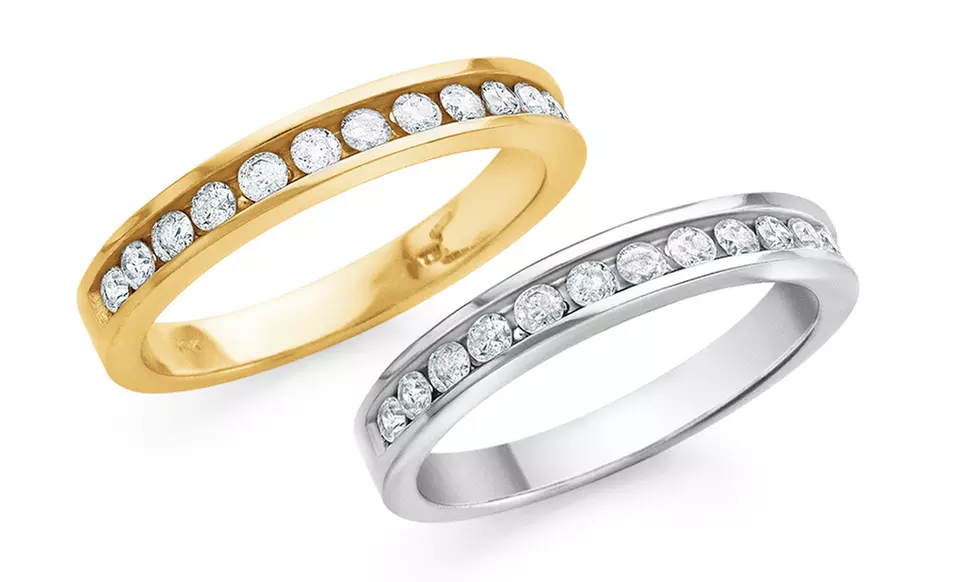 0.25 CTW Diamond Channel Band in 10K Gold by Today Tomorrow Together - Primary Image