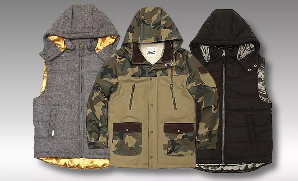 Marc Ecko Camo Jacket or Natural Aesthetic Vest. Multiple Style Available. - Primary Image