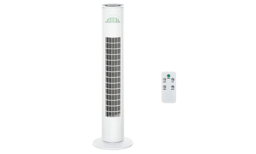 Image 8: HomCom Freestanding Tower Oscillation Fan