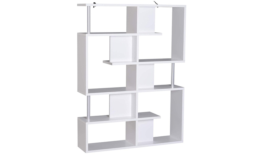 Image 3: Five-Tier S-Shape Bookshelf