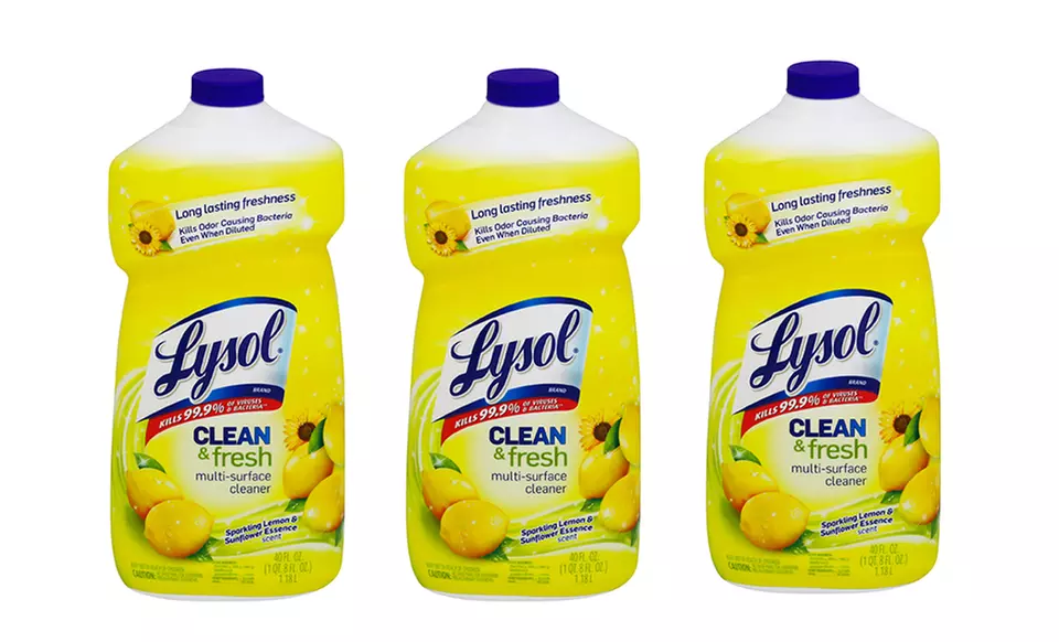 Lysol Clean & Fresh Multi-Surface Cleaner; 3-Pack of 40 Fl. Oz. Bottles + 5% Back in Groupon Bucks - Primary Image