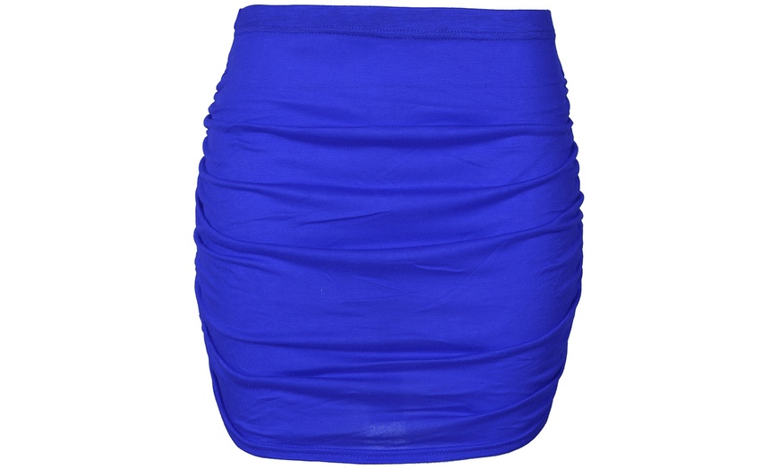 Image 11: Side Ruched Mini Skirt