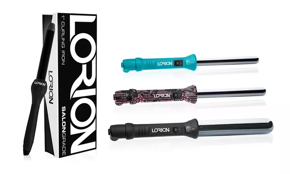Lorion Beauty Diamond Technology 0.75", 1", or 1.25" Clipless Curling Iron with Heat-Resistant Glove - Primary Image