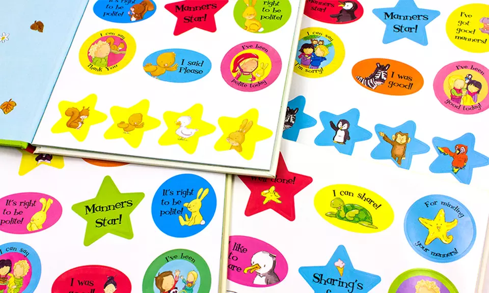 4-Book Book of Manners Set with Reward Stickers - Second Medium