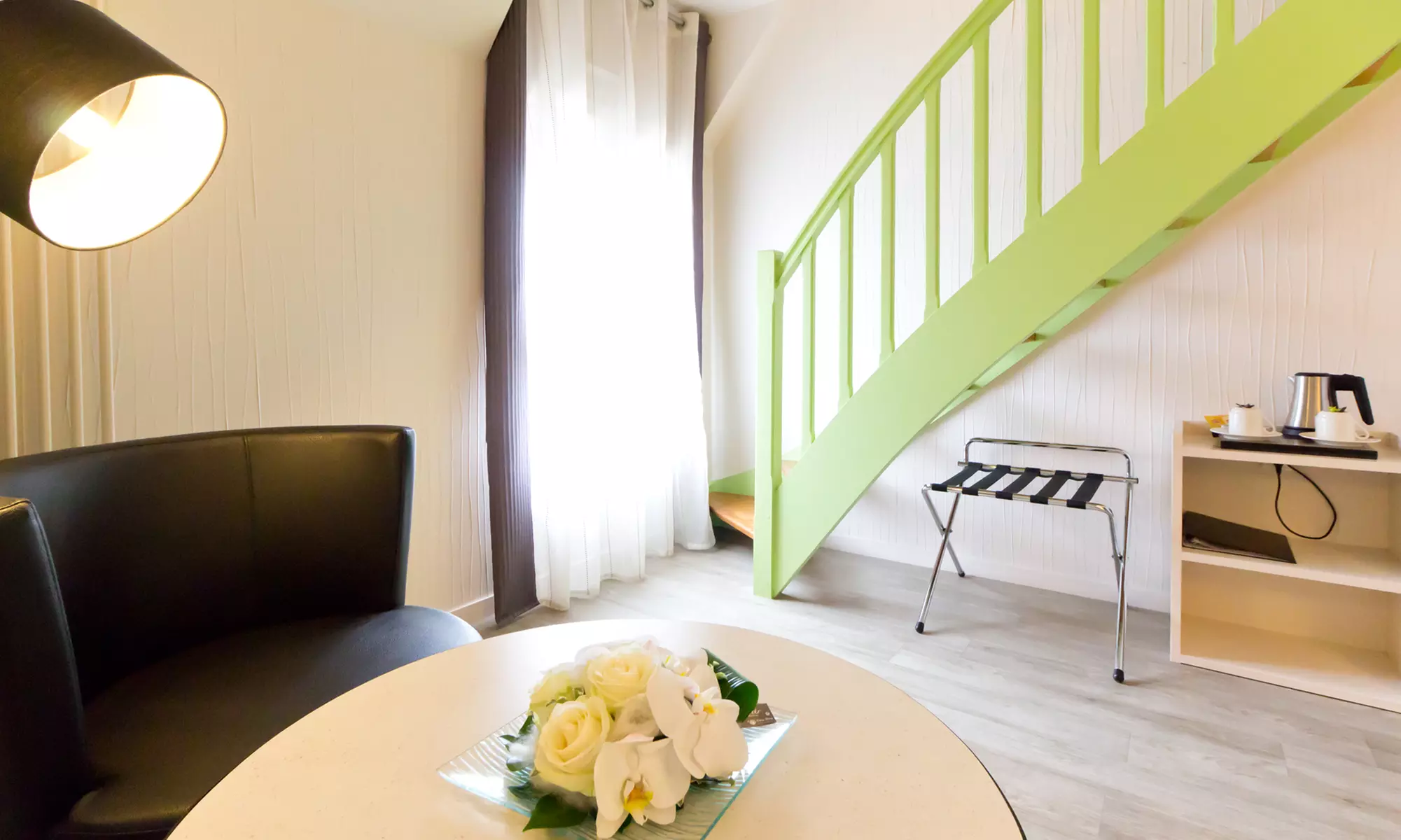 Normandie : chambre double Céleste et petit-déjeuner