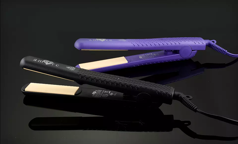 $32.99 for a Amore Classic Flat Iron Package in Black or Purple ($200 List Price). Free Shipping. - Primary Image