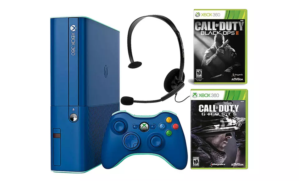 Xbox 360 Special-Edition Bundle with 500GB Console, Call of Duty: Black Ops II and Ghosts, and Headset (Refurbished) - Primary Image