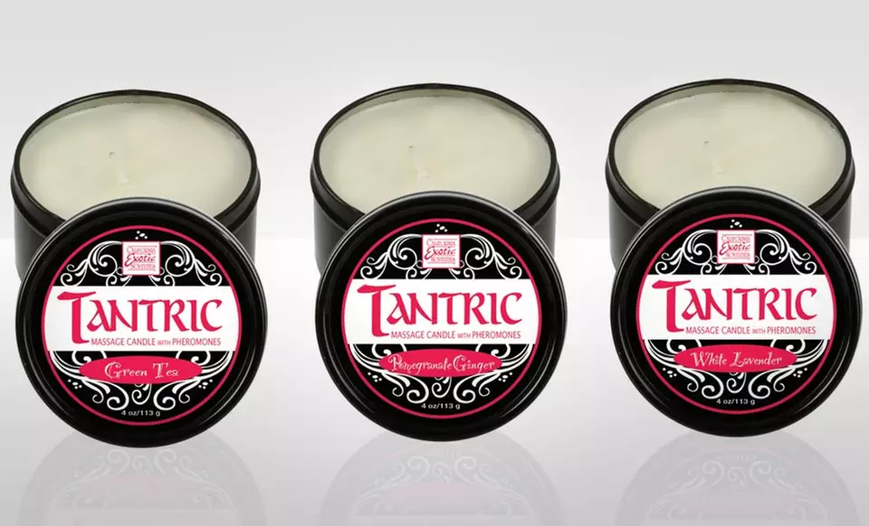 Tantric Soy Massage Candles with Pheromones (Up to 44% Off). Multiple Scents Available. - Primary Image