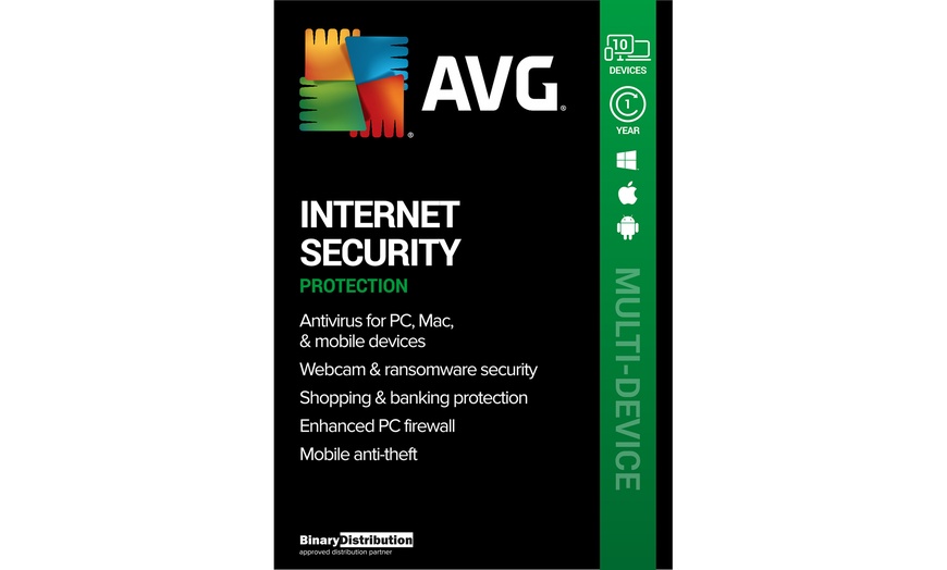 Image 3: AVG Internet Security 2024 1 PC or 10 Devices for One Year