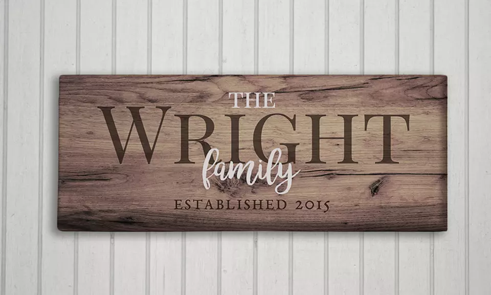 1 or 2 Personalized Family Established Canvases from GiftsForYouNow.com - Primary Image