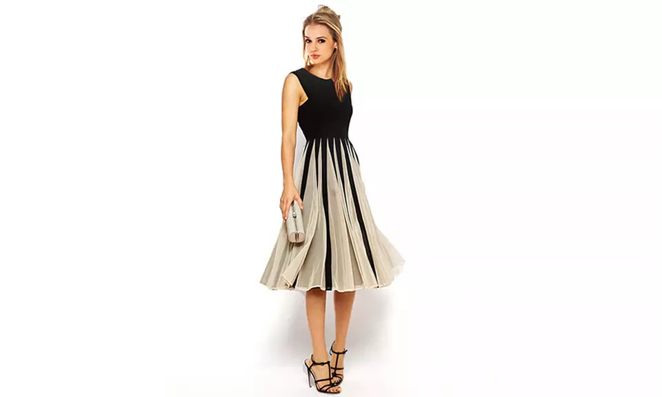 Jade & Juliet Helene Dress with Chiffon Skirt - Primary Image