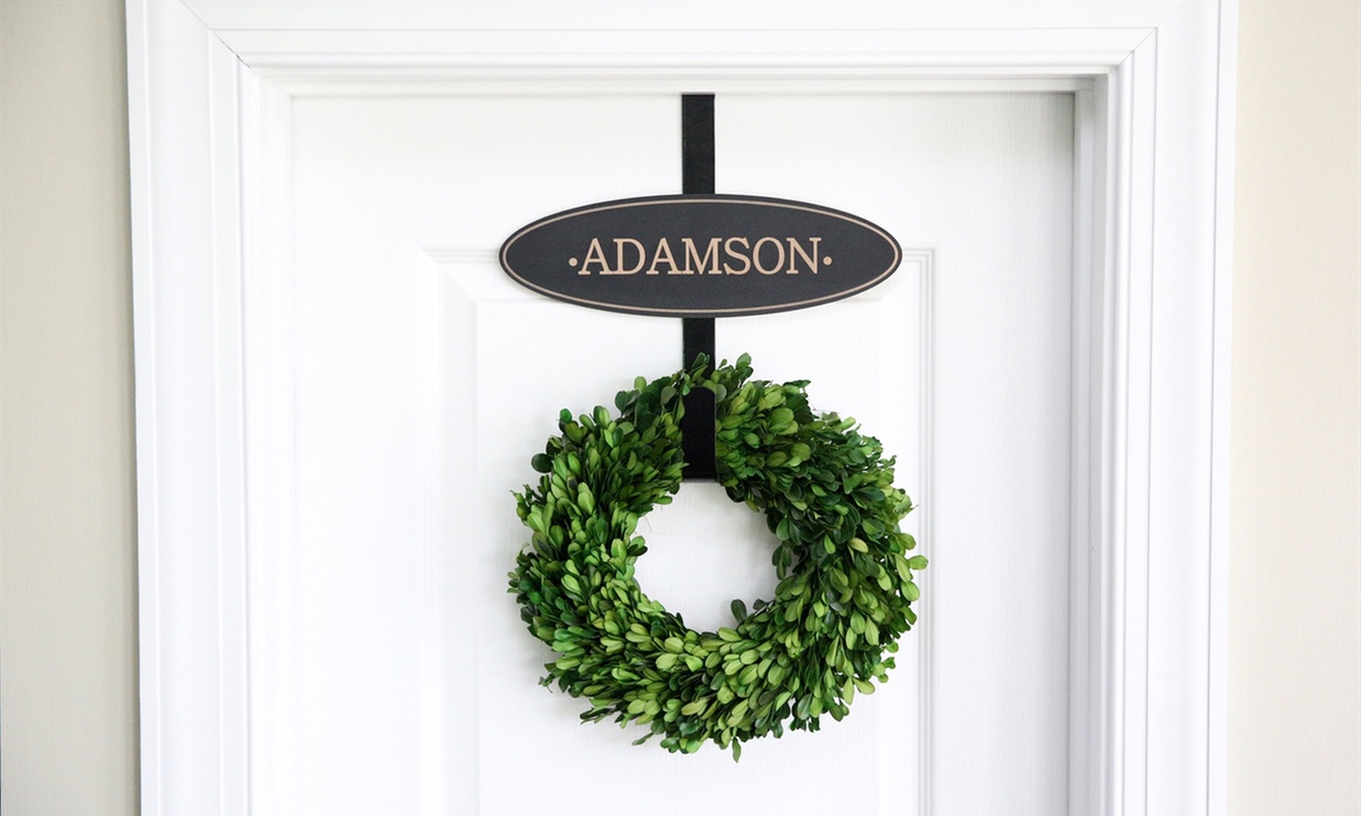 Customize with 2712 Designs' Personalized Wreath Hanger or Set of 2, up to 51% off - Primary Image