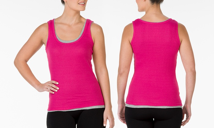 12-Pack of Ladies Ribbed Cotton Tank Tops | Groupon