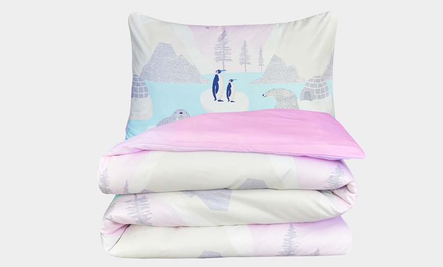 Image 15: Kids' Duvet Cover with Pillowcase and Fitted Sheet Complete Set