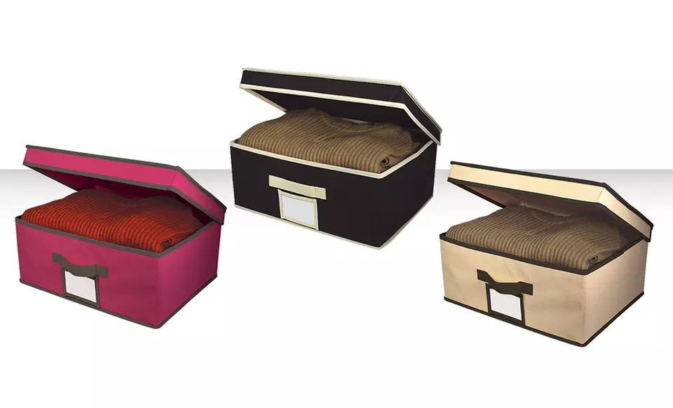 2-Pack Fabric Storage Boxes with Lids - Primary Image