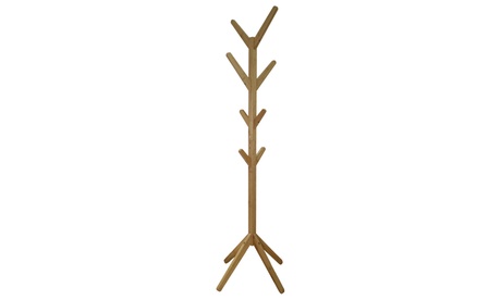 Appendiabiti in legno di bamboo con 8 ganci