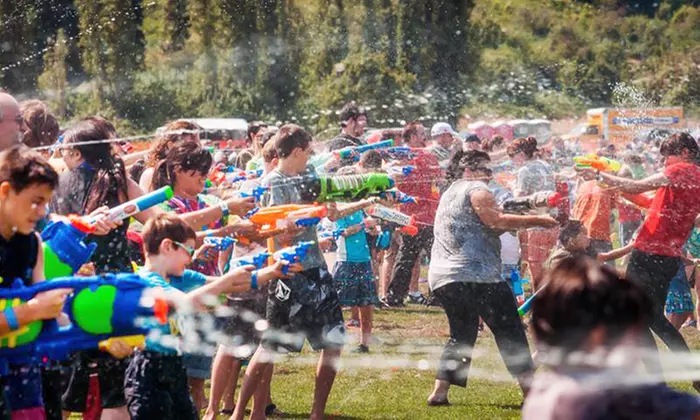 Entry for Four or Six to the World's Largest Squirt Gun Fight on Saturday, August 15 from 4US (Up to 40% Off) - Primary Image