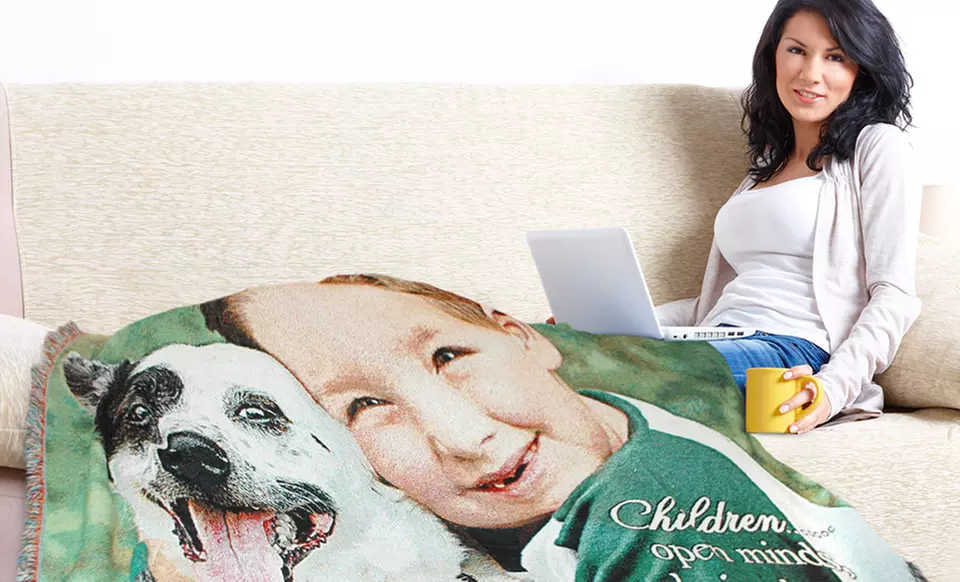 $59.99 for a Custom 71"x53" Woven Photo Blanket from PhotoWeavers ($128 Value) - Second Medium