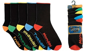  Up to 20-Pack of Men's Day of the Week Socks 