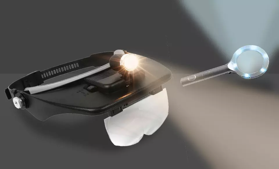 Stalwart Magnifying Head Visor with Light or LED Magnifying Glass from $6.99-$16.99 - Primary Image