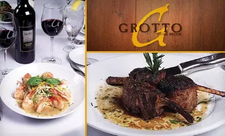 $25 for $55 Worth of Steaks, Italian Fare, and Drinks at Grotto Oak Brook - Primary Image