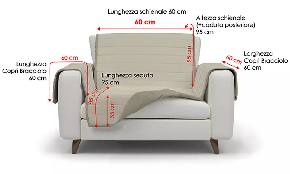 Wasserabweisender Sofabezug in verschiedenen Größen und Farben