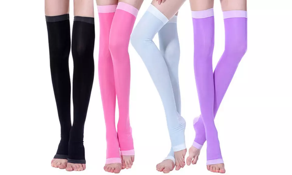 Thigh-High Compression and Detox Socks - Primary Image