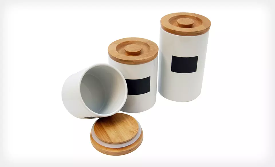 $36.99 for a Le Chef 3-Piece Storage Canister Set (Up to 43% Off). Two Styles Available. Free Shipping and Returns. - Primary Image