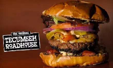 $10 for $20 Worth of Gourmet Barbecue, Burgers, and More at Tecumseh Roadhouse - Primary Image