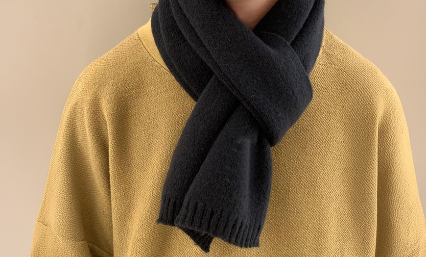 Image 3: Unisex-Strickschal aus Wolle