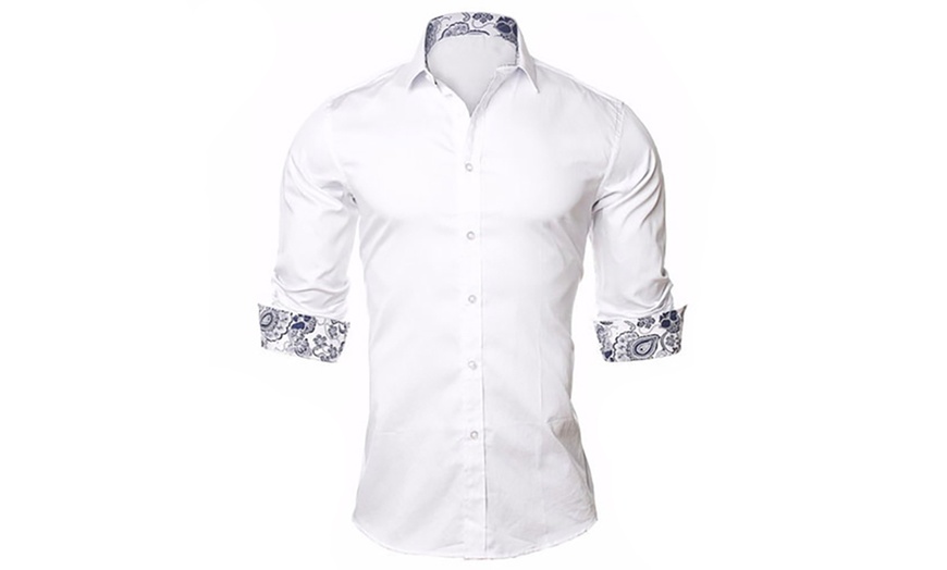 Image 8: Camicia da uomo con fantasia